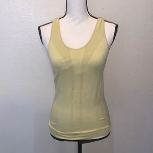 Climawear yellow racerback attached bra athletic tank top